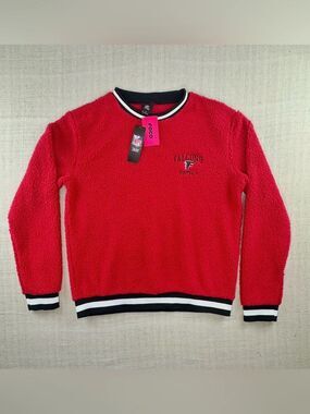 FOCO Atlanta Falcons Sherpa Fleece Sweatshirt NWT Men’s Large NFL Crewneck Red